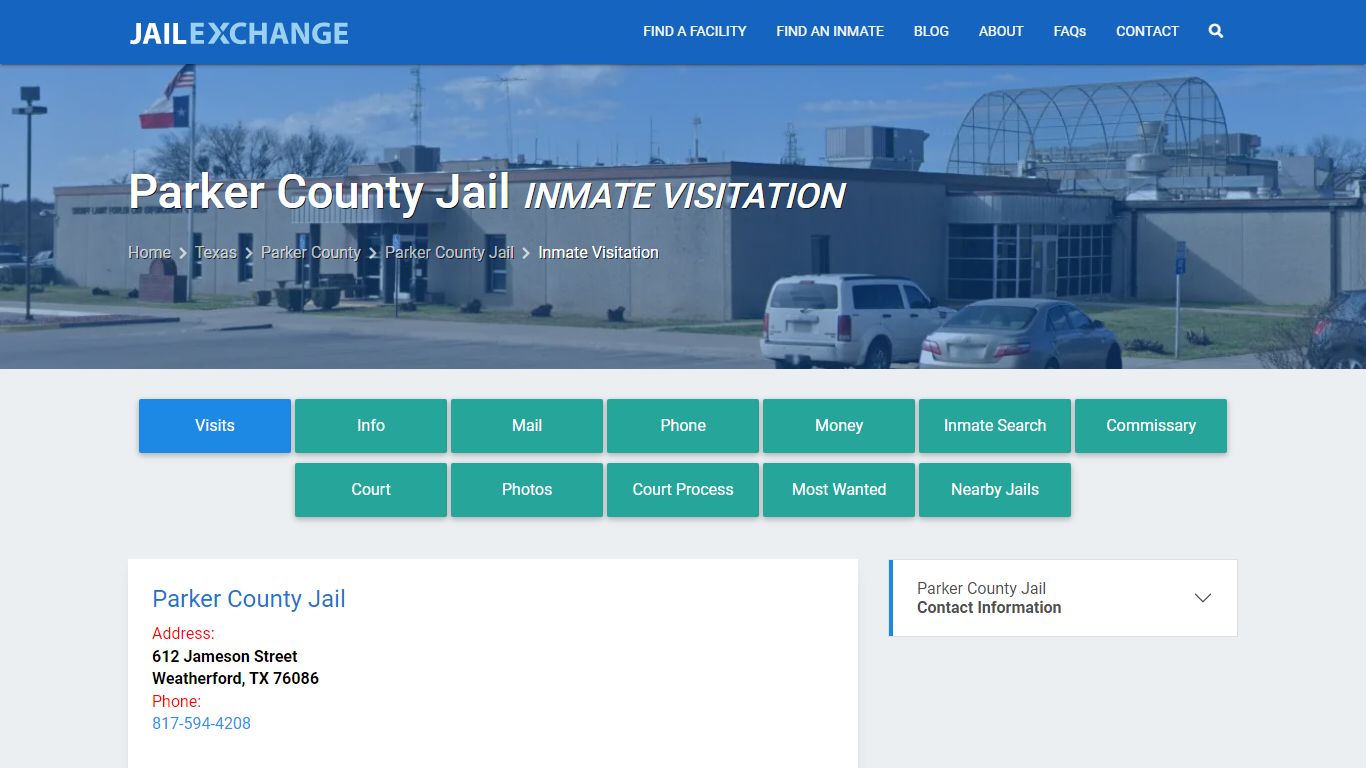 Inmate Visitation - Parker County Jail, TX - Jail Exchange